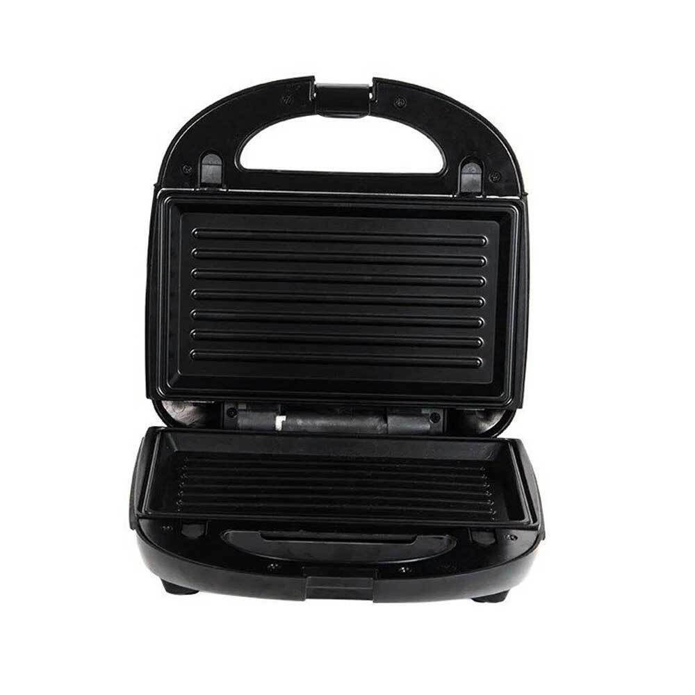 Τοστιέρα 750Watt με ανοξείδωτες αντικολλητικές πλάκες γκριλ 2 θέσεων - Black - Image 2