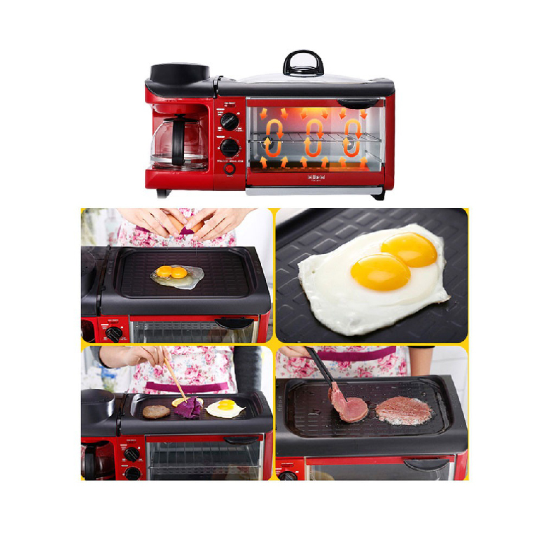 Raf 3 Ηλεκτρικός Φούρνος Καφετιέρα R.5308r 3 In 1 Breakfast Maker - Image 7