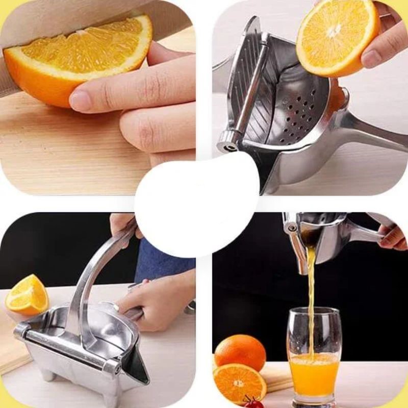Πρέσα Χειρός Πορτοκαλιού από Ανοξείδωτο Ατσάλι σε Ασημί Χρώμα - Image 4