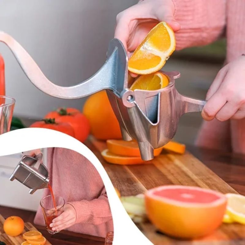Πρέσα Χειρός Πορτοκαλιού από Ανοξείδωτο Ατσάλι σε Ασημί Χρώμα - Image 3