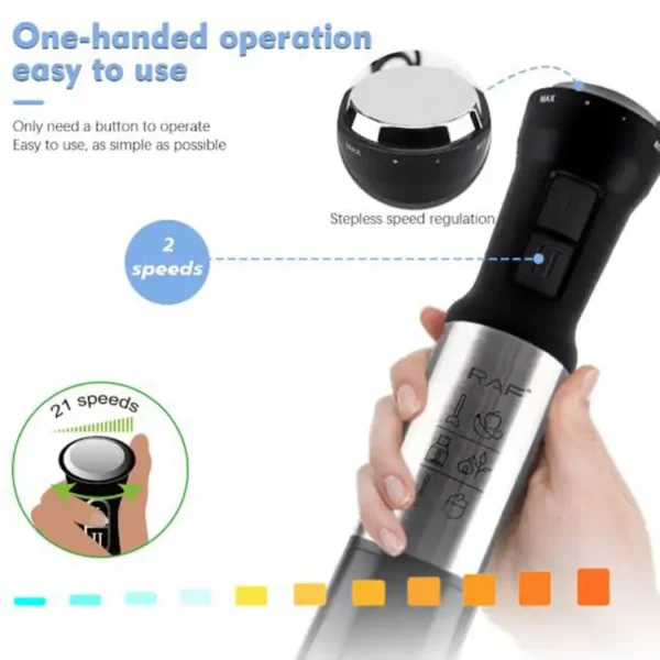 Raf R.294 Ραβδομπλέντερ με Ανοξείδωτη Ράβδο 600W Ασημί - Image 4