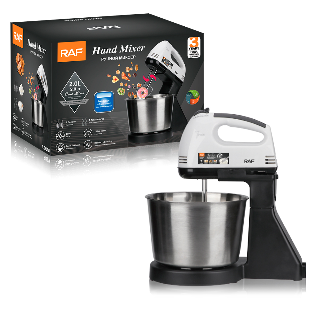 Ηλεκτρικό μίξερ 250W με 7 ταχύτητες 2L R.6637 Raf