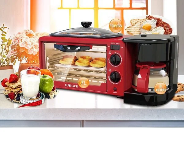 Raf 3 Ηλεκτρικός Φούρνος Καφετιέρα R.5308r 3 In 1 Breakfast Maker - Image 11
