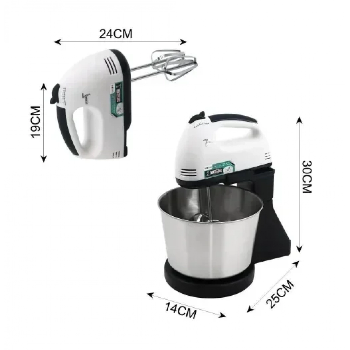 Ηλεκτρικό μίξερ 250W με 7 ταχύτητες 2L R.6637 Raf - Image 5