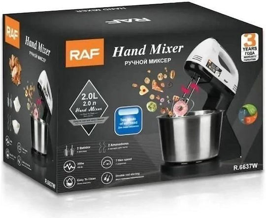 Ηλεκτρικό μίξερ 250W με 7 ταχύτητες 2L R.6637 Raf - Image 7